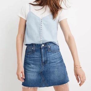 Madewell Denim Mini A-Line Skirt Size 23